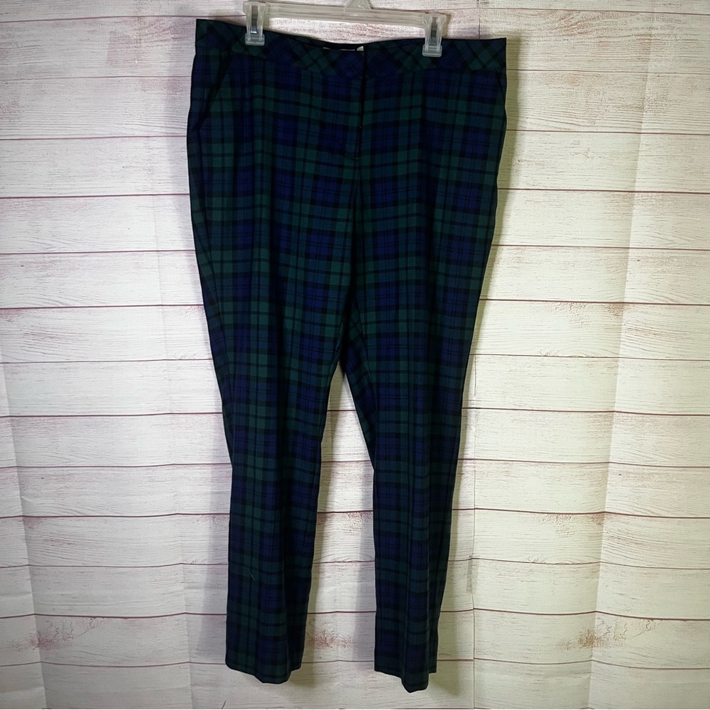 Vineyard Vines Green Blue‎ Plaid Pants Size 14